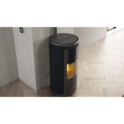 Poêle Pellet 8 kw EVIA Flancs acier Noir - 807140