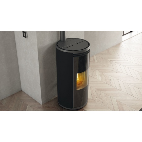 Poêle Pellet 8 kw EVIA Flancs acier Noir - 807140