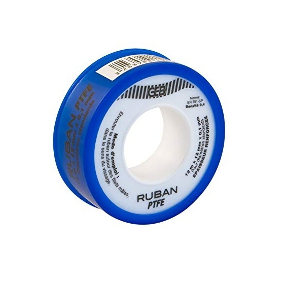 Ruban Téflon PTFE Larg 12 mm - Long 12 m - ép 1 mm