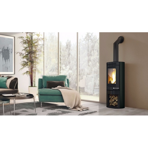 Poêle bois 8 KW TALLY 8 S acier noir 808460