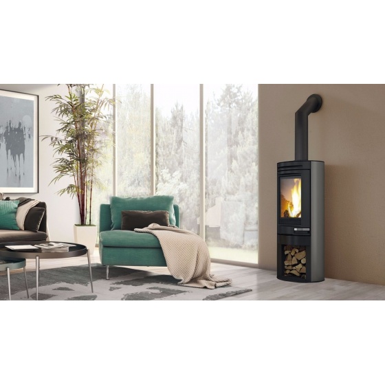 Poele bois 8 KW TALLY 8 Acier Gris 808390