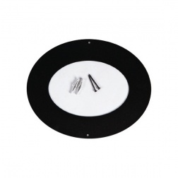 Rosace Elliptique 45° Noir Mat