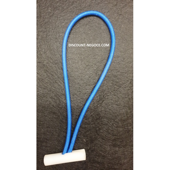 CABICLIP Sandow bleue Ø 6 mm Fixation PVC blanc Ø 15 mm couverture d'été