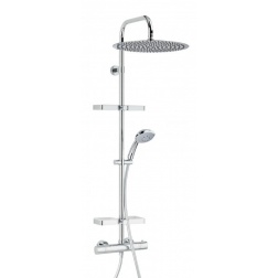 Colonne de douche thermostatique Valentin Opium chrome Ø 400 mm - 669500