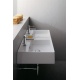 Lavabo TEOREMA 105 R double à poser 106 x 46 cm - Art 8035 Blanc