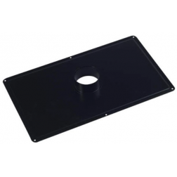 Plaque de propreté noir mat Ten 300 x 500 - Ø 80 mm - 128080