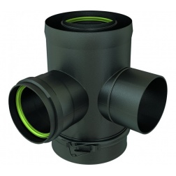 Té de fumée / Prise d'air 2 en 1 reversible BIOTEN Ø 80 / 125 mm - 471880