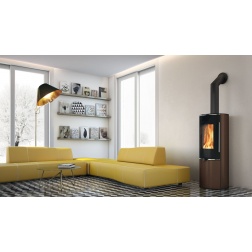 Poêle à bois 8 KW Edilkamin TALLY 8 Up Canalisable bronze - 808360