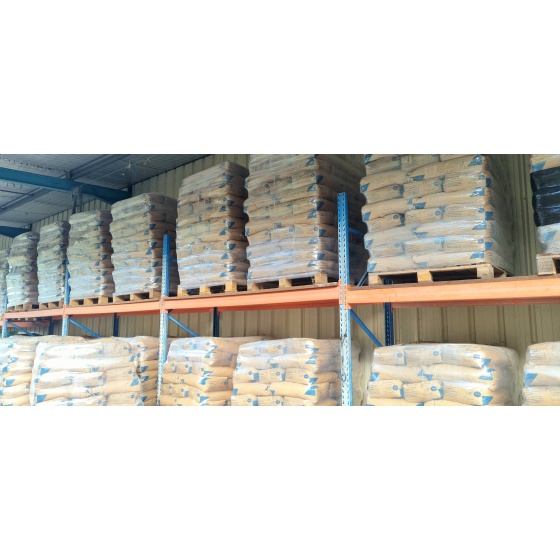 Palette de 40 Sacs de 15 kg granulé Bois Ø 6 mm NF 100 % feuillu chêne et hêtre.