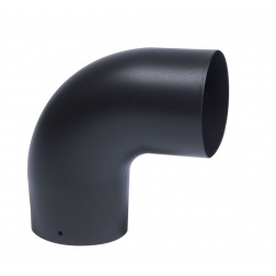 Coude 90° à secteur Noir Mat Ø 180 mm