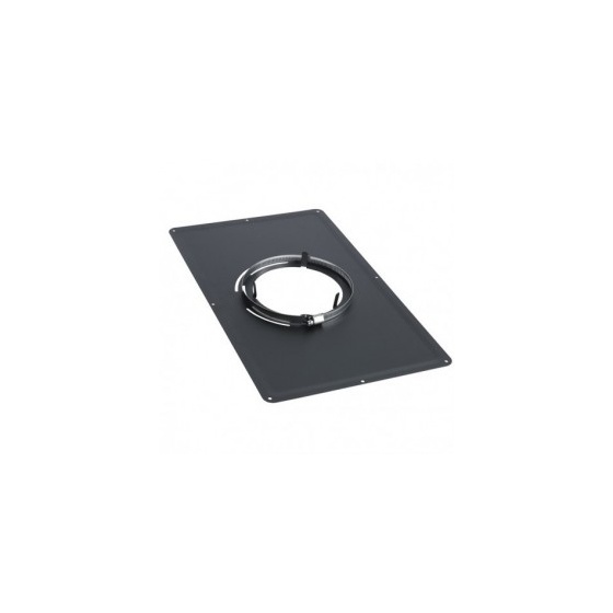 Plaque de Propreté NOIRE pour plafond Noir mat 300 x 500 - Ø 100 mm - 128100