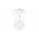 Siphon de Sol Inox 300 x 300 Vertical Ø 80 mm - 30 80