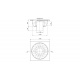 Siphon de Sol Inox 300 x 300 Vertical Ø 100 mm - 30 100