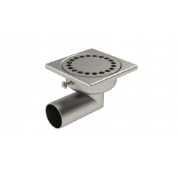 Siphon de sol latéral en inox Limatec 100 x 100 Ø 40 mm - 1040L