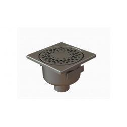 Siphon de sol vertical en inox Limatec 150 x 150 Ø 50 mm - 1550