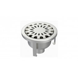 Siphon Inox Rond pour sol en résine sortie Vertical Ø 63 - 2063C