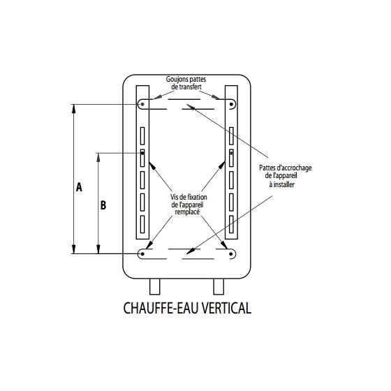 Console fixation Universelle chauffe - eau Verticaux Mural