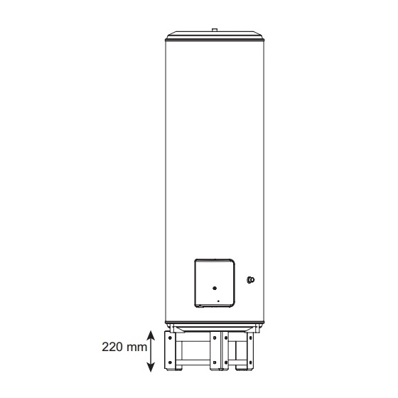Réhausse 200 mm pour Chauffe-eau Verticaux S / Socle