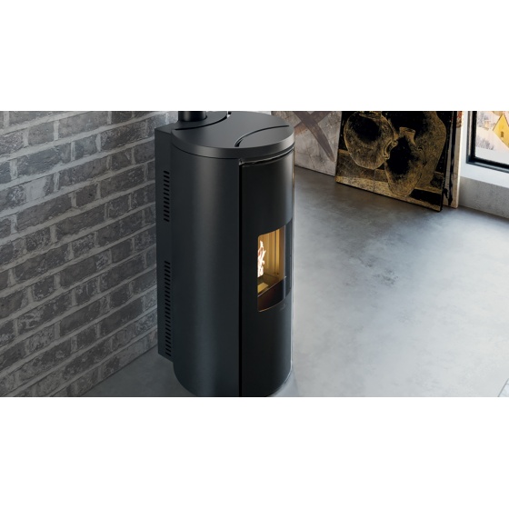 Poêle à pellet étanche Edilkamin CELIA Air Tight 2.7 à 7.2 Kw acier noir 810310