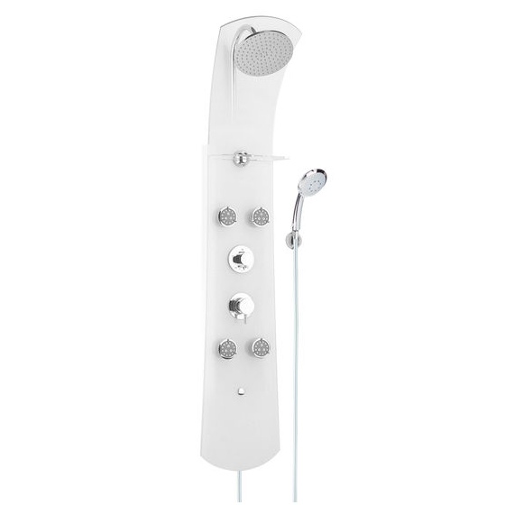 Colonne de douche Valentin multifonctions NAUTILUS verre blanc 499000