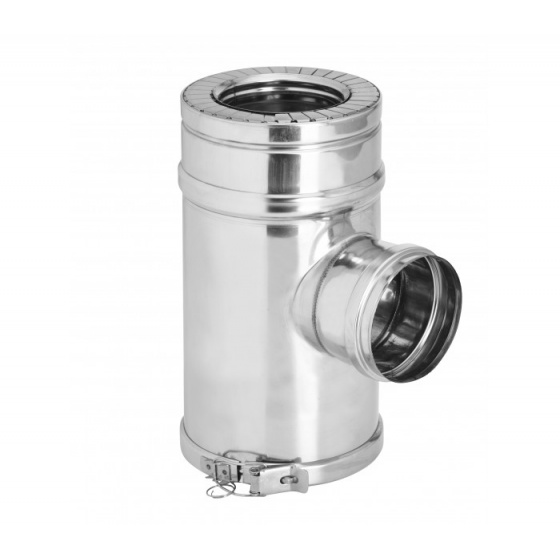 Té 90° D/Parois Isolé Inox DUOTEN Ø 80 / 130 Ext - 528088