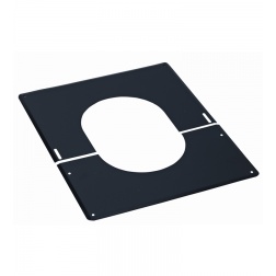 Plaque de finition DUOTEN noir mat de 0 à 30 ° - Ø 80 / 130 mm - 482113
