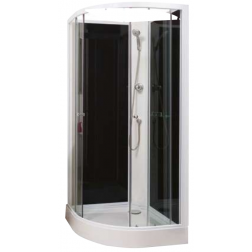 Cabine de douche intégrale en quart de cercle TAYA 90x90 accès en angle