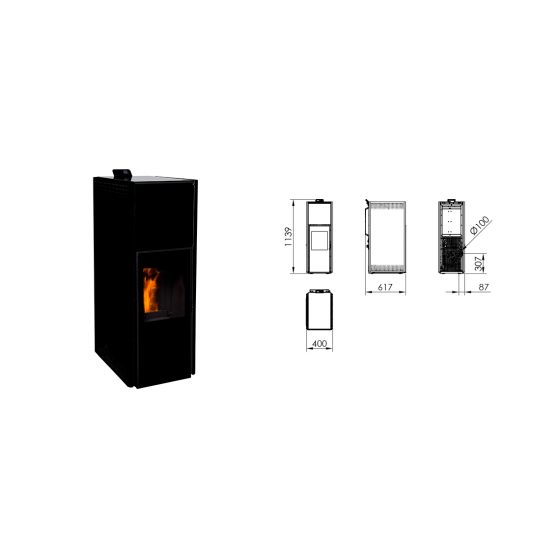 Poêle à granulés hydro étanche Ecoforest HIDROCOPPER 18 kW