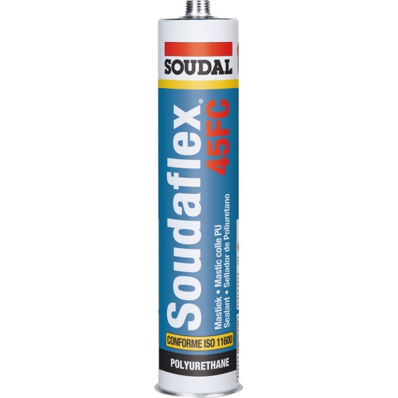 Mastic colle polyuréthane blanc Soudal Soudaflex - 300 ml - 120664