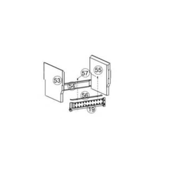 Profil fixe postérieur de foyer N°54 pour poêle Edilkamin Klima/CS - R624880