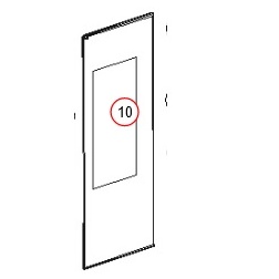 Porte côté droite N°10 pour poêle Edilkamin KELLY R663580