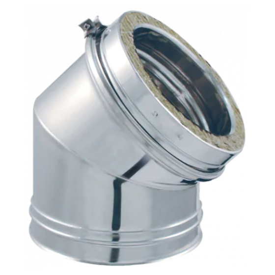 Coude 45° D/ Paroi isolé inox DPZ Joncoux 316/304