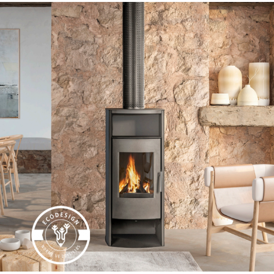 Poêle à bois Ecoforest Danubio 8 Kw gris anthracite - 20941