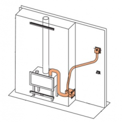 Kit d'air à diffuser " Adjacent " pour cheminées Edilkamin WINDO 2 et 3 - 803490