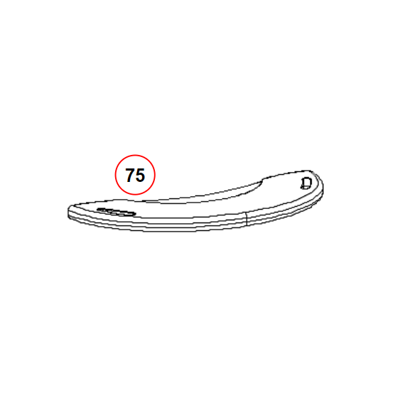 Dessus de céramique blanc pour poêle Edilkamin Logo - R680110