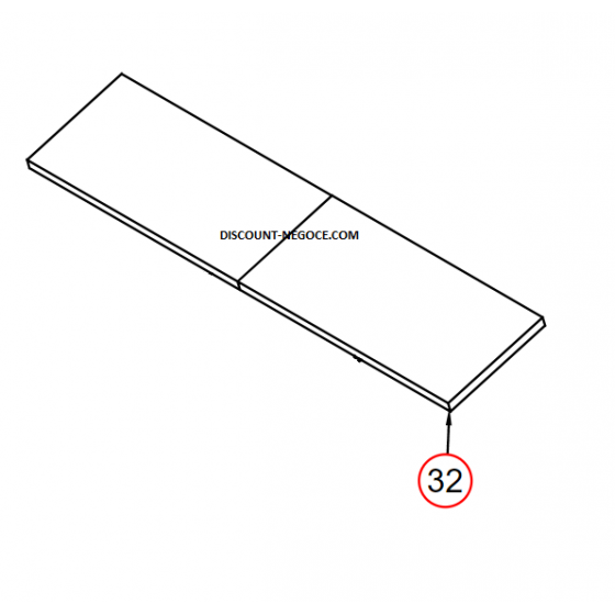 Déflecteur supérieur en scamolex pour Edilkamin - Blockk 70 - R 1104390