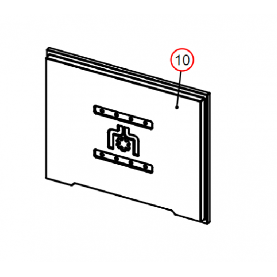 Pierre réfractaire postérieure CTR N pour Edilkamin Blockk 70 - Windo - R1101590