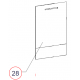 Vitre extérieure sérigraphiée n°28 pour Edilkamin Lou 334x525x4 - R766620