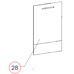 Vitre extérieure sérigraphiée n°28 pour Edilkamin Lou 334x525x4 - R766620