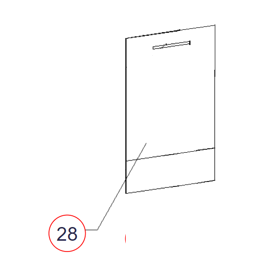 Vitre extérieure sérigraphiée n°28 pour Edilkamin Lou 334x525x4 - R766620