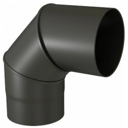 Coude 90° lisse émail noir mat Ten épaisseur 0.7 mm