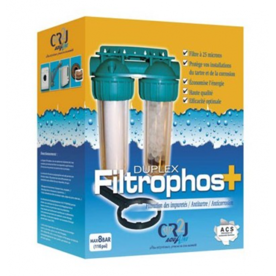 Filtre Duplex FILTROPHOS 9 Pouces 3/4 - E / S Ø 20 X 27 - Ref 1617002554