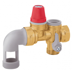 Groupe de sécurité coudé Thermador laiton pour chauffe-eau 3/4" - GS20CL