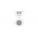 Siphon de sol horizontal Limatec inox 255x255 sortie latérale Ø100 mm 25100ITLP