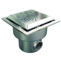 Bonde de fond carrée anti-vortex inox Astralpool pour piscine béton - 75182