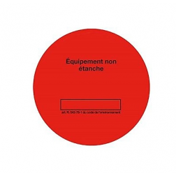 Rouleau de 100 étiquettes rouge pour contrôle d'étanchéité CBM - CLI02154