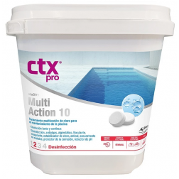 Chlore 10 actions en galet 250 gr CTX 391 sans sulfate de cuivre - bidon 5 kg -