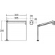 Sachet de 2 Consoles Pied chromé de 35 cm pour Poste SERVICE - S9233MY