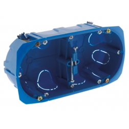 Boîte d'encastrement multimatériaux double entraxe 71mm prof 40mm BLM - 120501
