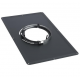 Plaque de propreté noir mat Ten 300 x 500 - Ø 80 mm - 128080